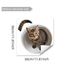 autocollant toilette tapis moderne animal compagnie amovible décoration salle bains pvc blanc 30x30cm