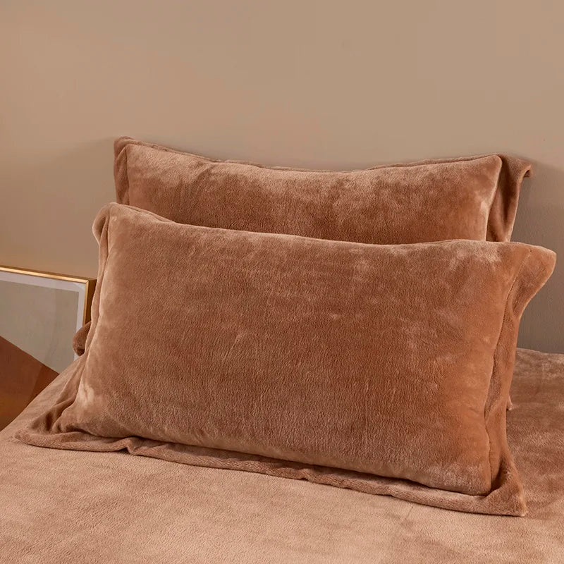 taies d'oreiller velours gris moderne 300 fils qualité supérieure opaques maison hiver
