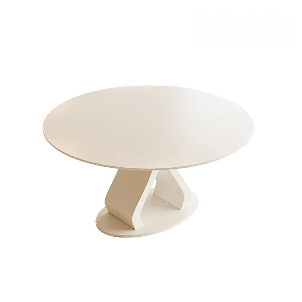table manger ronde blanche moderne chaises minimaliste intérieur bois blanc