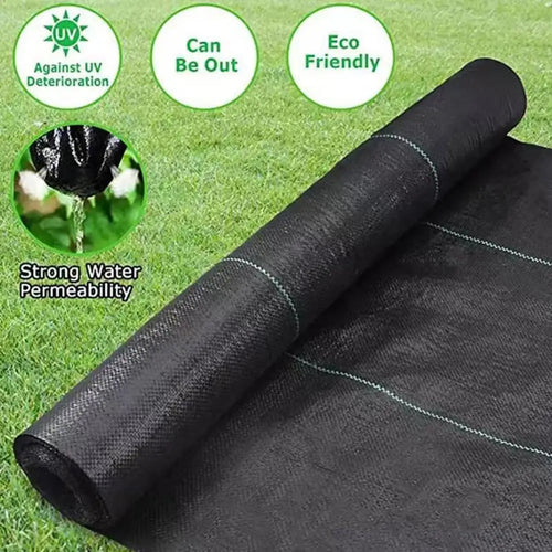 tapis désherbage tissé noir vert perméable anti herbes jardin serre 1x5m 1x10m 1x15m 2x5m