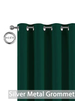 rideau vert foncé moderne métalliques opacité polyester uni chambre salon fenêtre