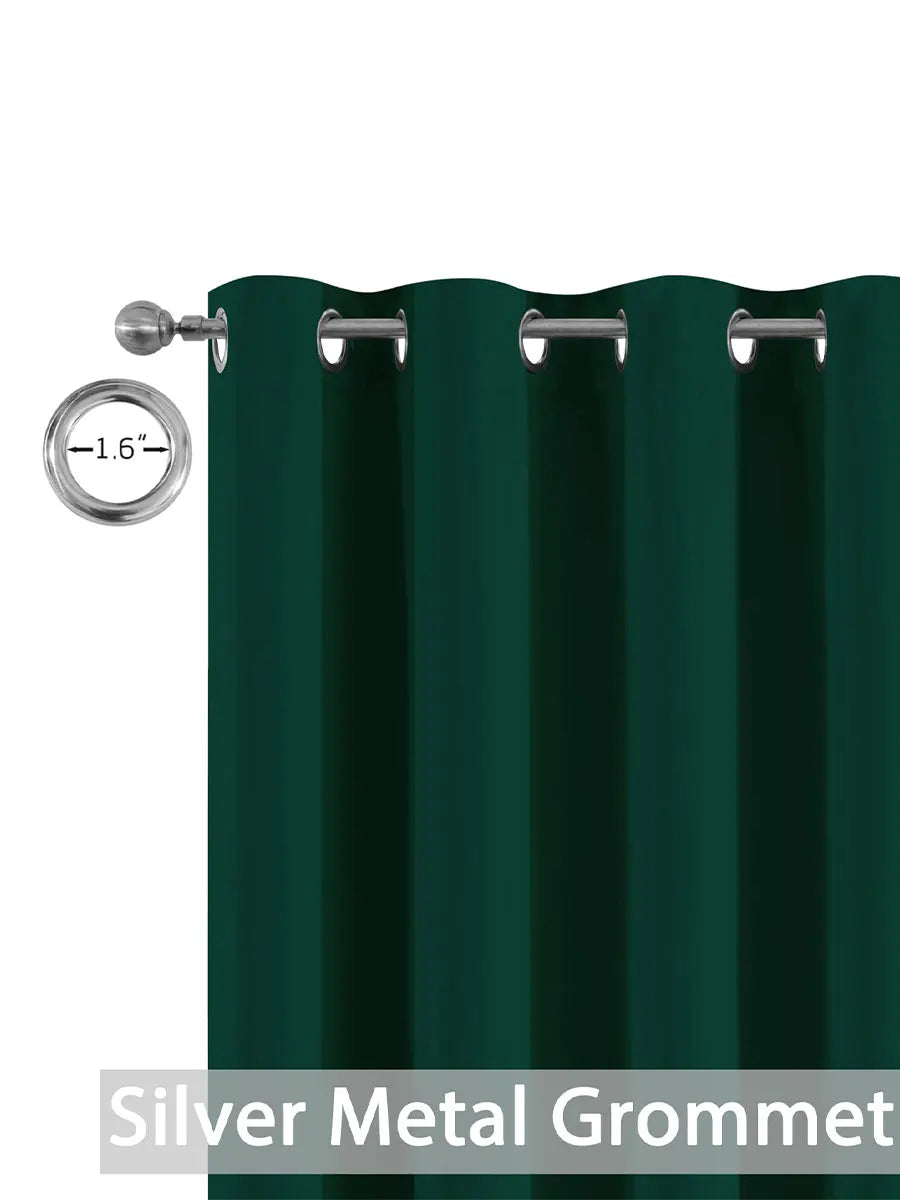 rideau vert foncé moderne métalliques opacité polyester uni chambre salon fenêtre