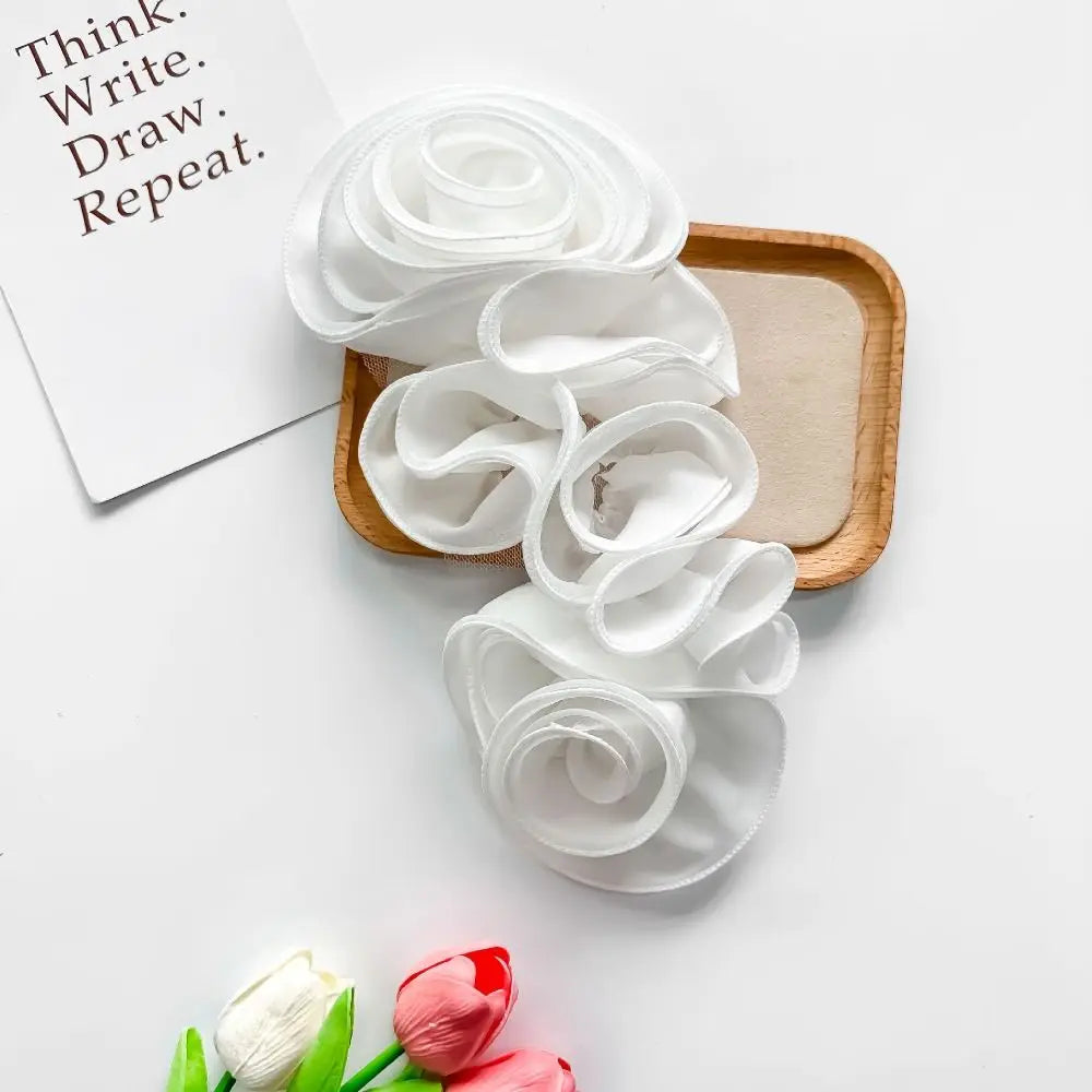 accessoire décoration mode fleur roses relief orange rose blanc rouge moderne élégant polyester