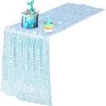 nappe table paillette scintillante sirène fête anniversaire baby shower violet rose festive