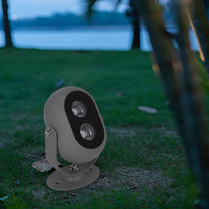 projecteur led gris moderne ip65 texturé éclairage extérieur autonome flux lumineux 60 249 lumens