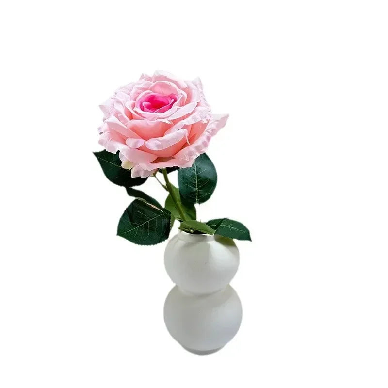 branche rose artificielle soie fleurs décoratives mariage intérieur fleurs artificielles longues tiges vertes décorations