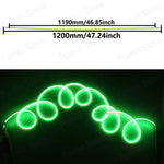 Ruban led flexible multicolore ondulé 1200mm clips fixation modernes