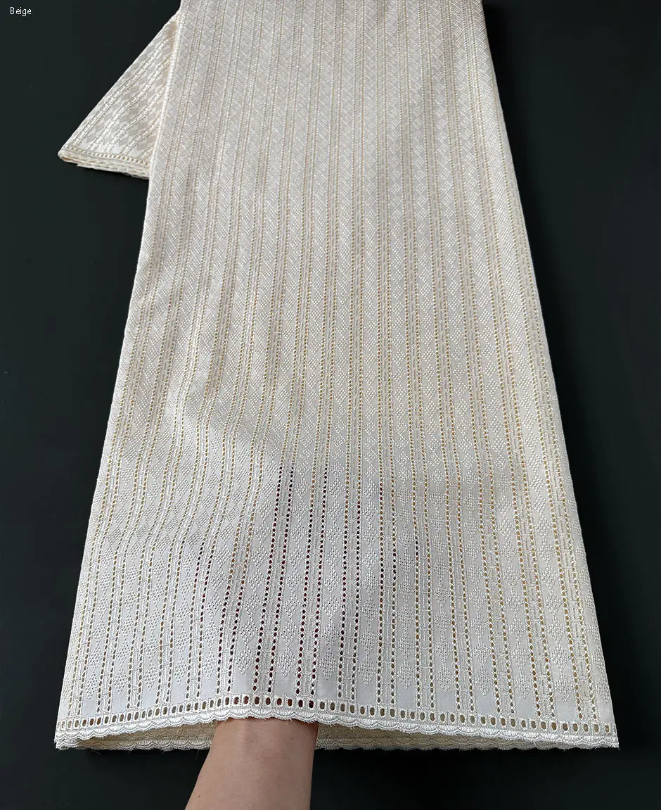serviette coton dentelle rayures fines bleu clair blanc beige marron classique haute qualité écologique