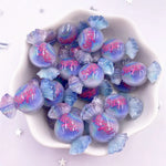 cabochons résine colorée 3d bonbons violet rose bleu jaune gradient brillants scrapbook artisanat