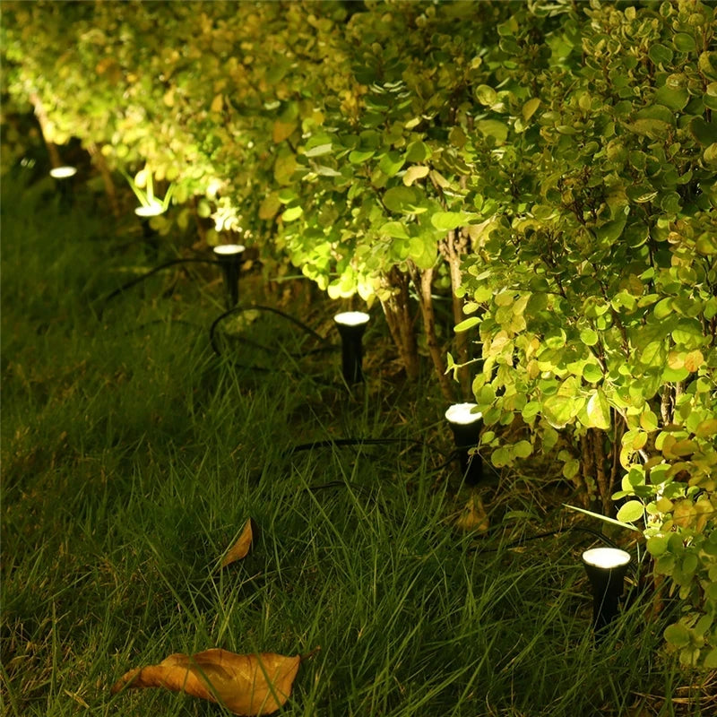 éclairage solaire extérieur moderne 12 piquets lumineux noir ip65 led contemporain