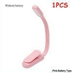 lampe lecture rechargeable usb rose bleu noir clip ajustable brightness étudiant chambre dormir