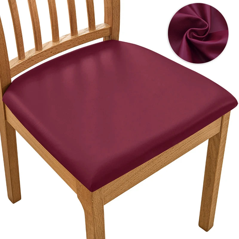 housse siège chaise moderne simili cuir texturé noir blanc beige orange bleu marron gris