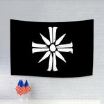 drapeau classique patriotique étoiles blanches rayures rouges blancs dorés tissu super tex polyester decoration