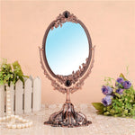 miroir ovale or floral classique dressing sans luminaire rotationnable maison