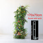 décoration murale bouquet fleurs artificielles roses blanches jaunes bleues feuilles vertes mariage fête événement