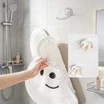 tapis bain antidérapant blanc rose ventouse exfoliation massage pieds mignon salle bain sécurité