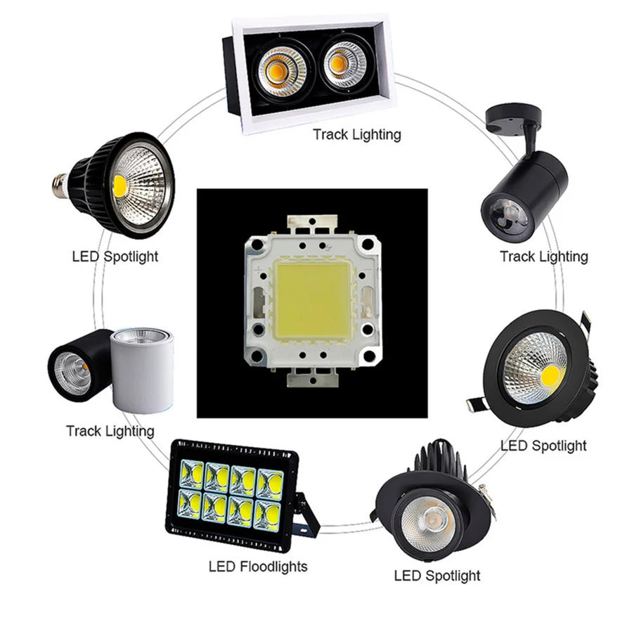 ampoules led cob 10w 20w 30w 50w 100w blanc chaud froid haute luminosité modernes