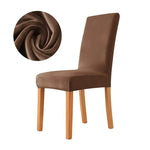 housse chaise velours gris moderne étendue mariage banquet salle manger echangetable sofa cover