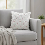 housse coussin motif fleurs blancs jaunes polyester coton 45cm doux confortable lit opacité fixations
