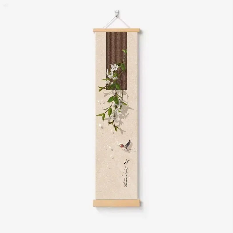 peinture murale impression toile paysage floral artiste minimaliste vert clair rectangle