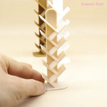 accessoires poupée étagère miniature blanc marron clair moderne structure arbre horizontal minimaliste