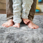 tapis moderne gris doux salon chambre enfant prière solide rectangle wilton ultrafraisponge cushion anti