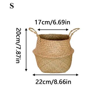 paniers pliables rustiques boho chic poignées corde couleur naturelle fibres tissées decorationintérieur