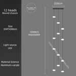 suspension lumineuse moderne blanc noir led salon chambre étude 2000lm 82000lm 90v 260v