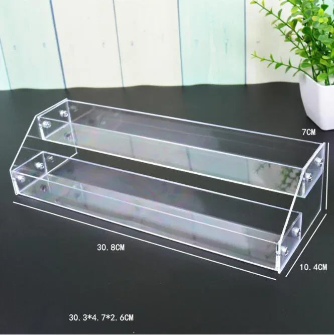 présentoirs cosmétiques transparents étagères réutilisables moderne supports vis fixés minimalistes