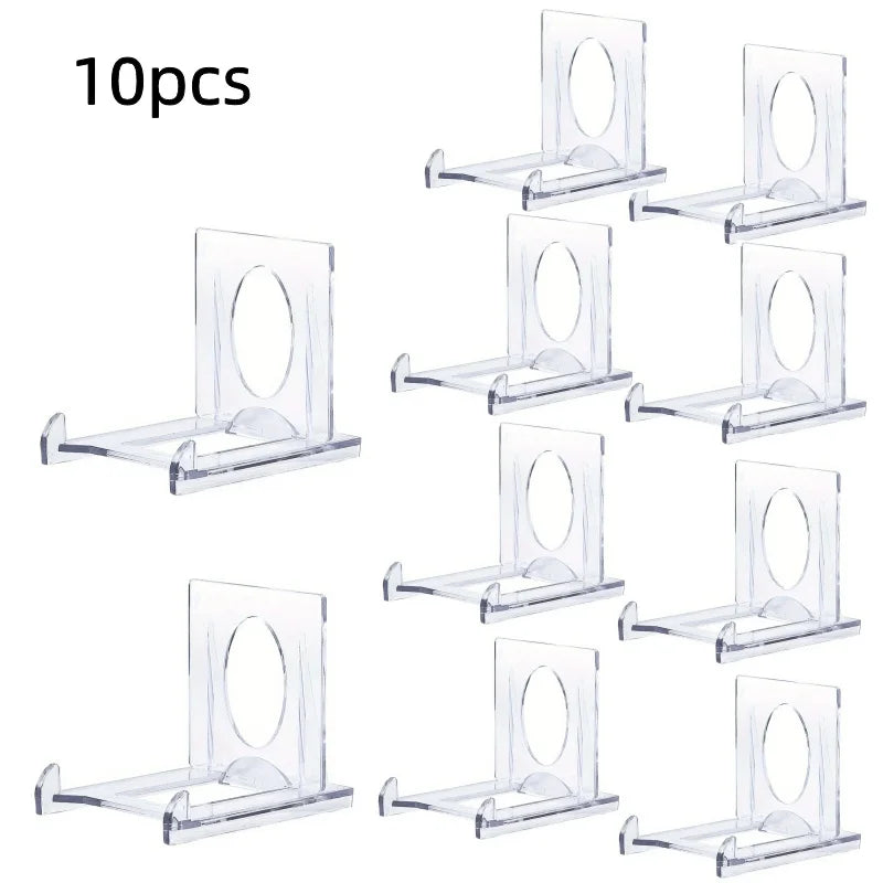 présentoirs transparents supports photos cartes minimaliste moderne rangement salon respectueux environnement plastique