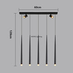 Suspension lumineuse moderne noire led minimaliste éclairage intérieur décoration maison 20 sources lumineuses