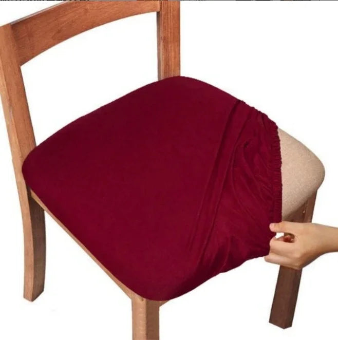 housses chaise élastiques polyester simples sans motif gris bleu marine beige clair bordeaux noir