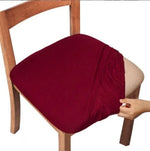 housses chaise élastiques polyester simples sans motif gris bleu marine beige clair bordeaux noir