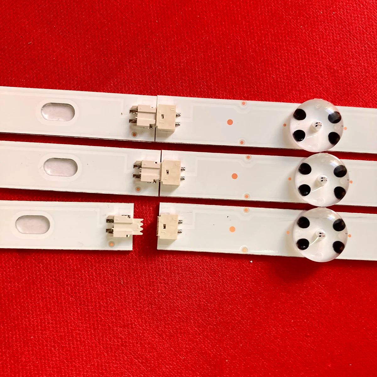 bandes led blanc points noirs connecteurs modernes rétro éclairage 850mm 3v led électronique