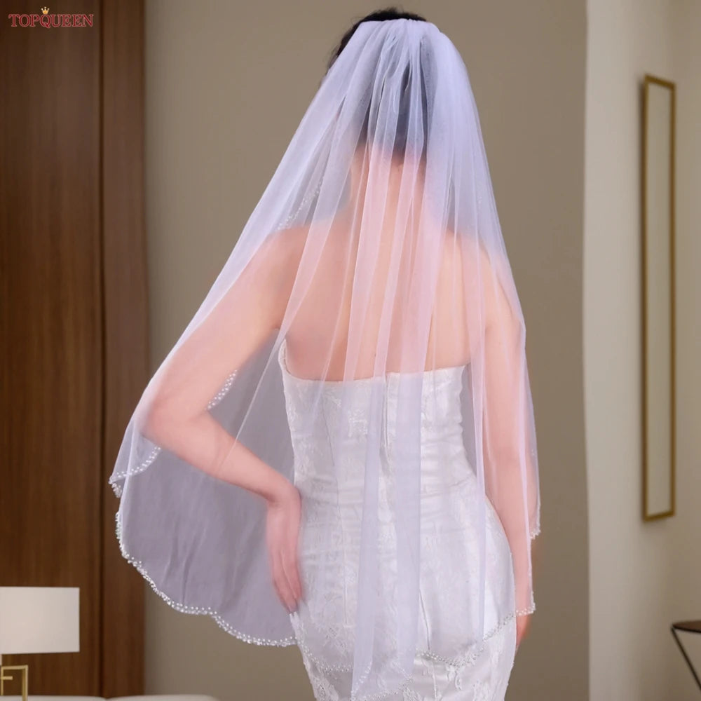 voile mariée blanc bord classique peigne romantique soirée