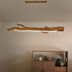 lampe suspendue moderne rustique bois naturel blanc opacité chambre salon