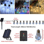 guirlande solaire transparente led multicolore decoration exterieure jardin fête mariage