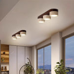 lampe moderne marron clair texture naturelle éclairage led minimaliste chambre salon entrée étude