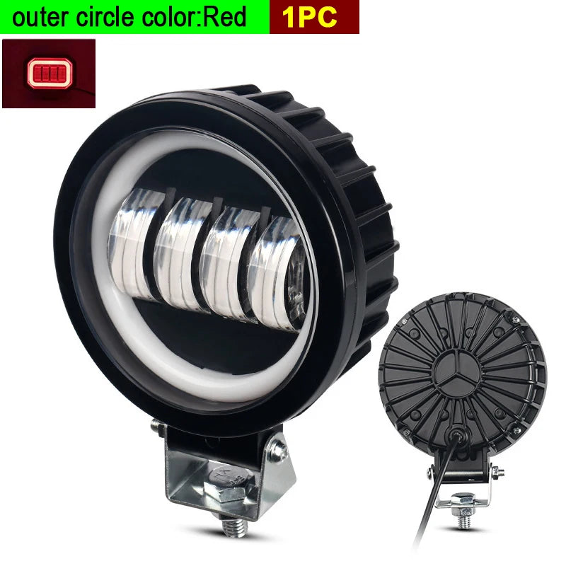 projecteurs led travail 40w ip67 jaune blanc noir modernes robustes