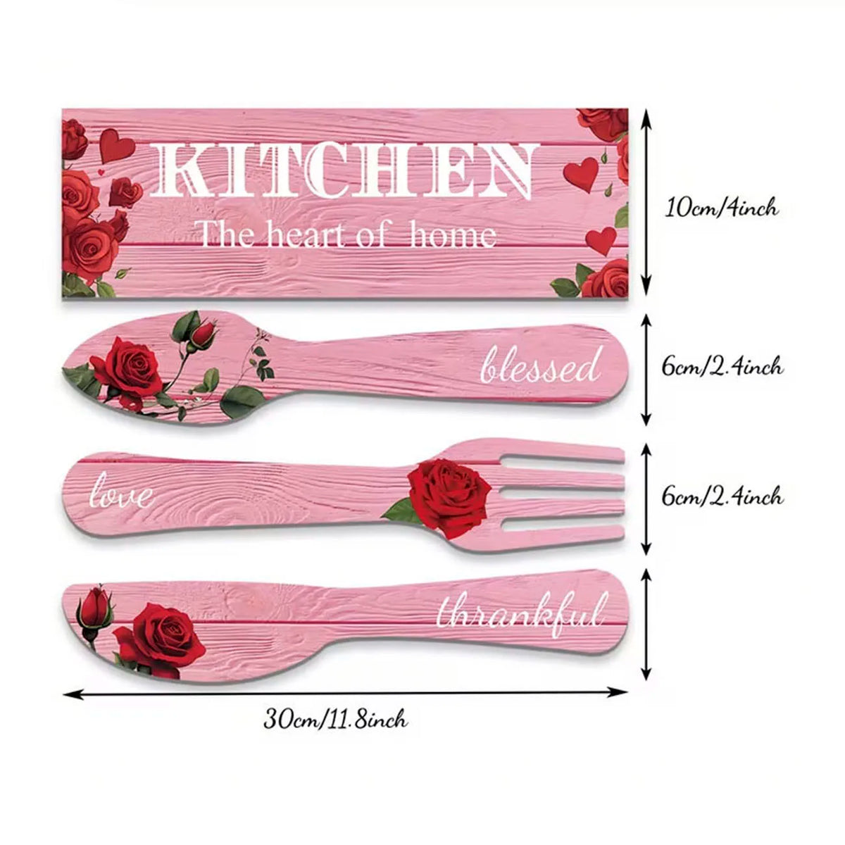 plaques decoratives murales rustique minimaliste noir rose jaune marron textes manuscrits motifs floraux adhésif