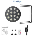 projecteur led 100w rgbw noir télécommande support rotatif scène dj moderne professionnel
