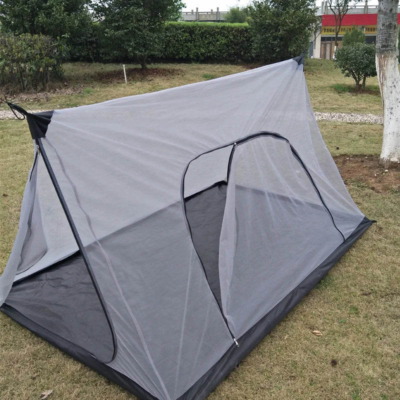 tente camping moustiquaire adulte gris noir maille fine imperméable moderne légère