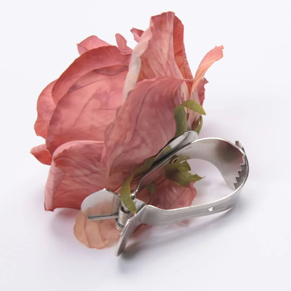 fleur artificielle moderne clip métallique multicolore décoration intérieure ornement chambre bleu rose jaune verte
