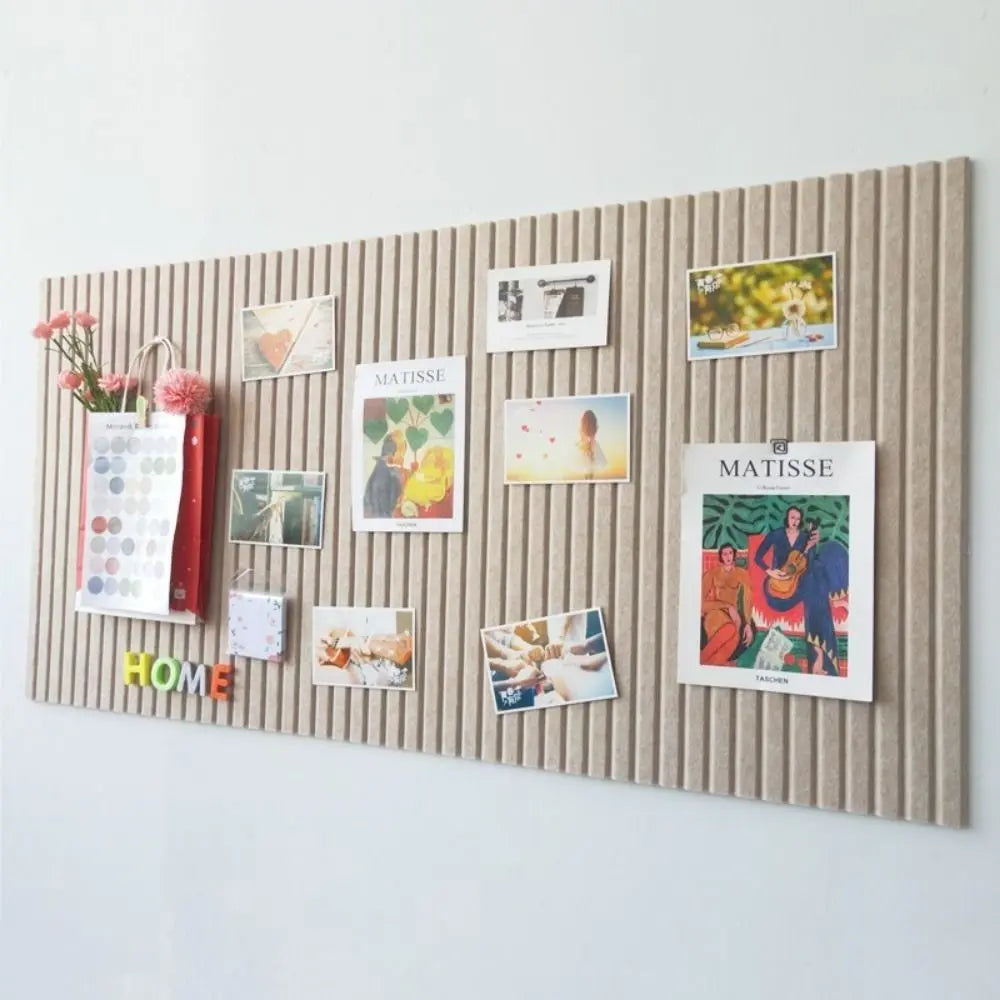 panneau décoratif feutre rayures verticales moderne 60x40cm résistant l'eau beigeclair