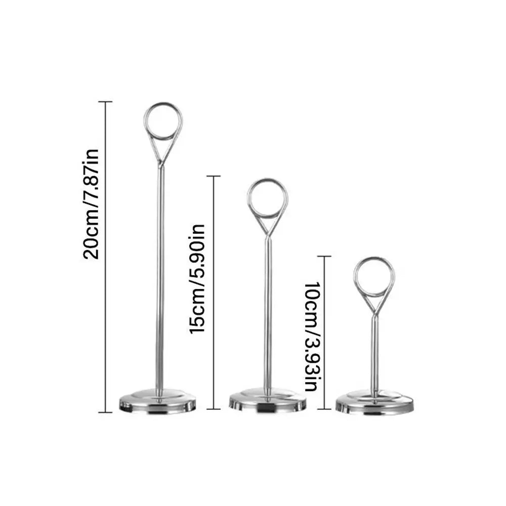 porte cartes support métal or noir argent moderne minimaliste anneau circulaire transparent table forêt