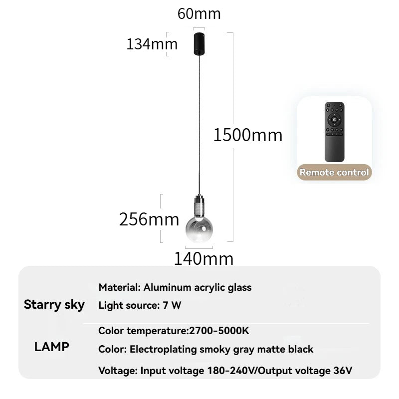 lampe suspendue moderne industrielle verre transparent noir doré maille dorée 2700k 5700k