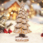 Figurines pain d'épice décoration Noël fait main gris clair