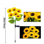 décoration extérieure tournesols artificiels jaune vert moderne clips solaires jardin patios