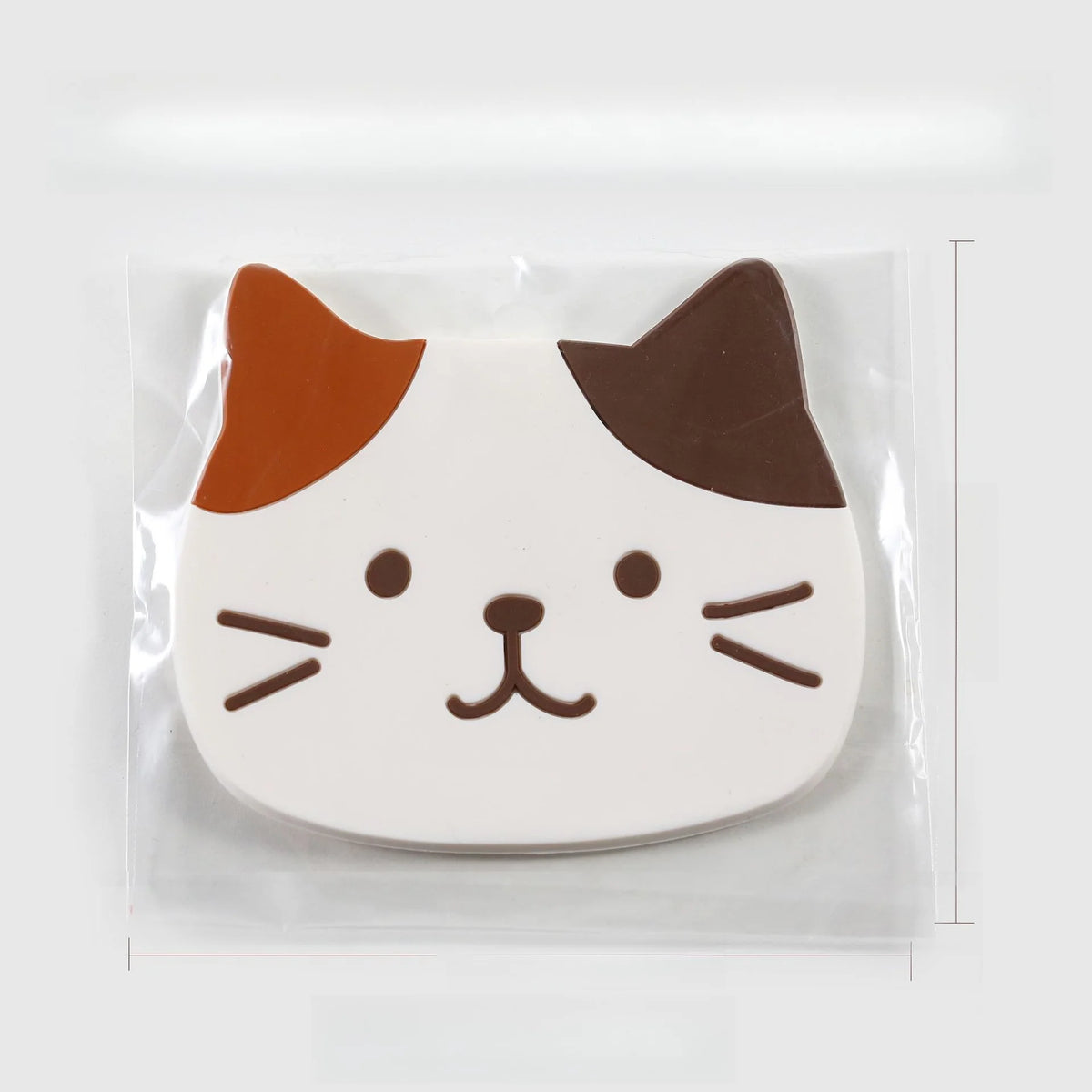 coasters anti dérapants silicone forme chat couleurs gris noir simples cartoon