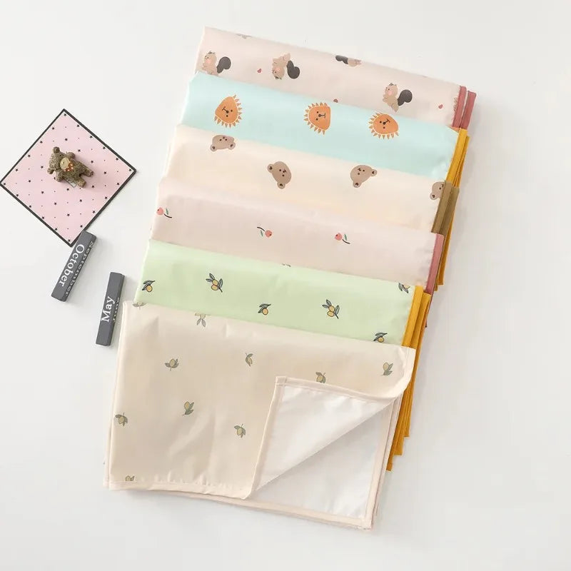 couverture bébé imprimée animaux mignons moderne beige vert rose douce